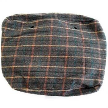 O Bag Inner Green Tartan Fabric