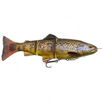 Savage Gear Vinilo MONTADO Null 4D Line Thru Trout - 25CM - 193, per Unit, Dark Brown Trout, 03, 25, Moderate Sink