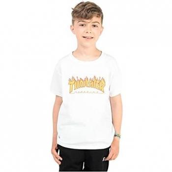 Thrasher Flame Kids White T-Shirt