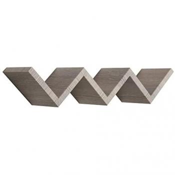 Estante de pared rectangular Saetta en roble moka 56 x 11.5 x 15.5 cm