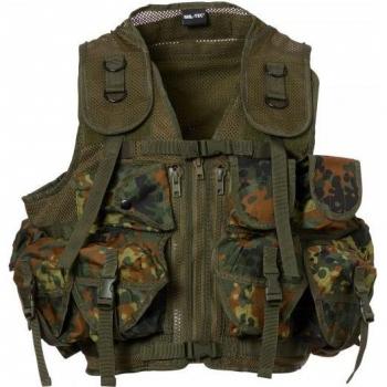 Mil-Tec Tactical Combat Vest Flecktarn Camo 9-Pocket