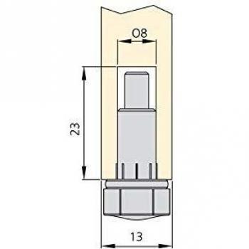 Emuca 2020015 Pie nivelador para mueble con tuerca, rosca M6x20mm, Lote de 20 piezas