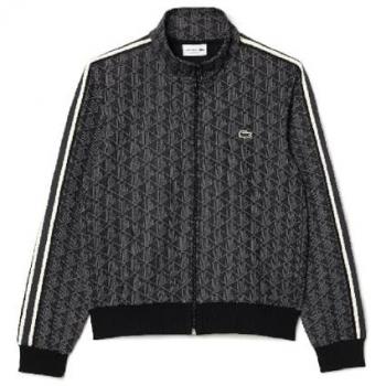 Lacoste Men's Paris Monogram Full Zip Sweatshirt - Black - Size L