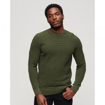 Superdry Jersey Cuello Redondo Textured Verde