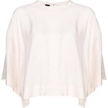 Beige Draped Cape Blouse for Women - Size S by PINKO