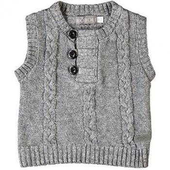 boboli, CHALECO TRICOTOSA - Chaleco para bebés, color gris vigore, talla 9 meses