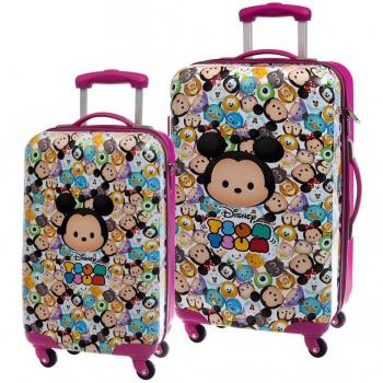 Tsum Tsum Set de Maletas Rígidas, Color Rosa, 86 Litros