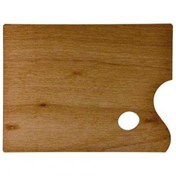 Lienzos Levante Paleta de Pintor Rectangular, Chapa de Madera Barnizada, 5-MRB, 28x36 cm