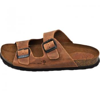 Sandalia de mujer Inter-Bios modelo 7206, color marrón, cuero, para caminar y tiempo libre