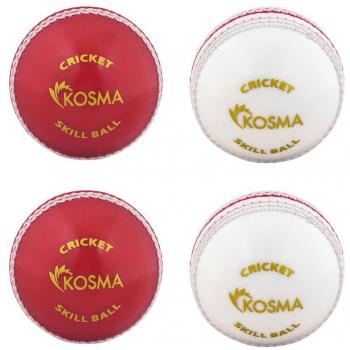 Kosma Set de 4 bolas de Cricket cricket Suave Suave Poly| |Bola habilidades Formación Coaching Bola