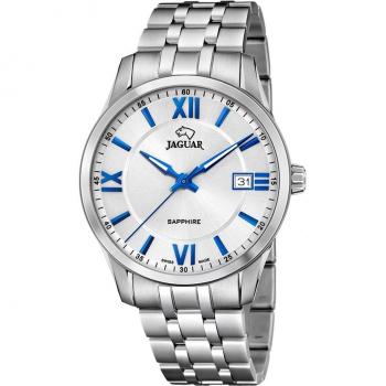 Reloj Jaguar Acamar J964/1 para Hombre de Acero Inoxidable Plateado con Detalles en Azul