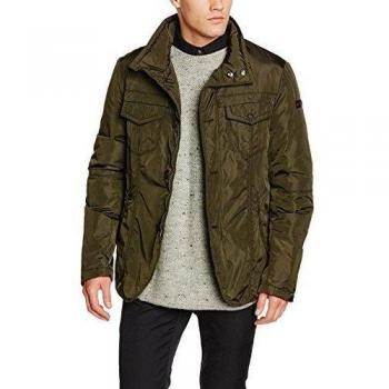 Peuterey - Abrigo para hombre, color verde militar, talla L
