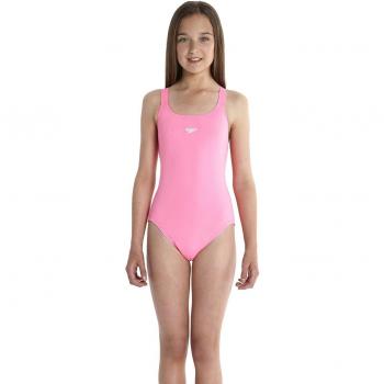 Speedo Essential Endurance + Medalist – Bañador de niña, color Rose Princesse, tamaño 14 años
