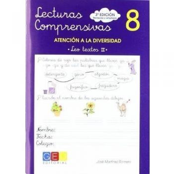 Lecturas comprensivas 8 / Editorial GEU / 2º Primaria / Mejora la comprensión lectora / Recomendado como apoyo / Actividades sencillas