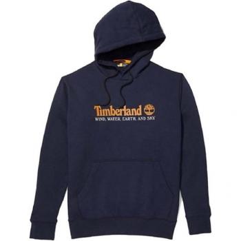 Timberland Men's Life Logo Hoody - Navy Cotton, Size Small