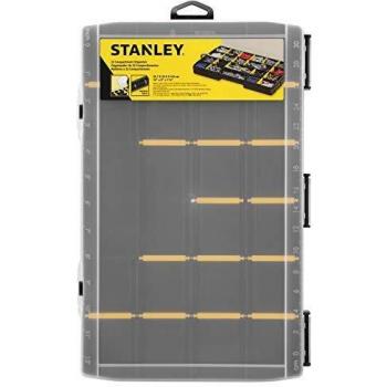 Stanley STST81681-1 Basic Organizer with 22 Compartments, 14-Inch Storage Box for Small Parts