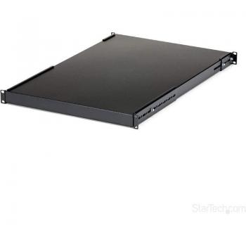 StarTech.com 1U Adjustable Mount Depth Universal Vented Rack Mount Shelf – 175lbs / 80kg