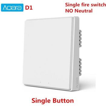 Interruptor de pared inteligente Aqara D1 Zigbee con control de voz, inalámbrico, 3 botones y neutro para Xiaomi Mijia Home