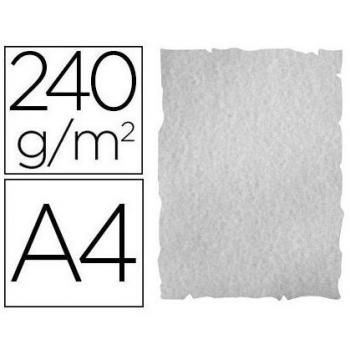 Papel color Liderpapel pergamino con bordes A4 240g/m2 gris pack de 10 hojas