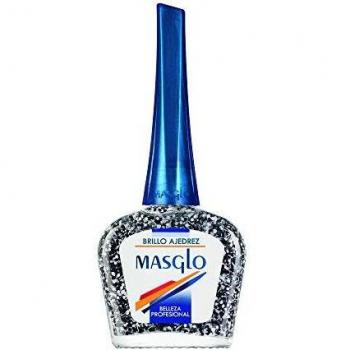 MASGLO Esmalte DE UÑAS Brillo AJEDREZ 13.5ML, Estándar