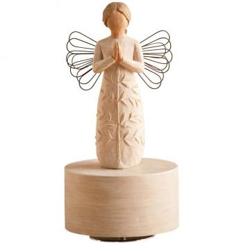 Enesco Disney Willow Tree - Figurilla Una oración, de resina, altura de 19.5 cm, multicolor