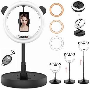 Aro de Luz Anillo de Luz HEERTOGO Aro de Luz para Movil 3 Colores 10 Brillos Regulables con Control Remoto para Selfie Maquillaje Tiktok Youtube