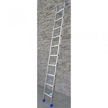 Escalera de Aluminio Marchetti A108 - 1 Tramo, 8 Peldaños, Altura 2,45 m, Certificación EN131