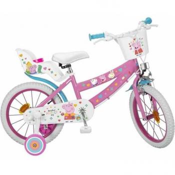 Bicicleta infantil 16 Peppa Pig Rosa Toimsa 1695, color rosa, diseño de Peppa Pig, ruedas de 16 pulgadas, adecuada para niños