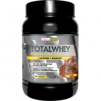 Healthy Fusion Whey Protein Colágeno y Magnesio Doble Chocolate 1000g | Rápida asimilación | Aumenta masa muscular | Mejora tus entrenamientos deportivos | Favorece la correcta recuperación muscular