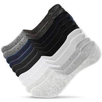 UMIPUBO Calcetines para hombres Invisibles De Algodón Calcetines Cortos Elástco Con Silicona Antideslizante
