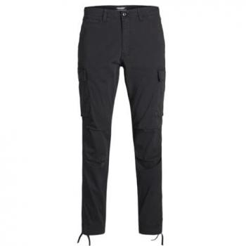 Jack & Jones Tucker Ama Men's Cargo Trousers - Black, Carrot Fit, Size 33/30