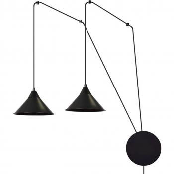 Lámpara colgante Ramo EMIBIG LIGHTING, 2 luces, color negro, tipo de bombilla E27