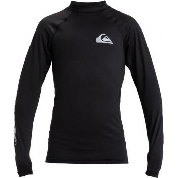 Camiseta de niños Quiksilver Everyday manga larga negra y blanca
