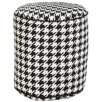 Puff Bigbuy Home Poliéster 45 x 45 x 45 cm Algodón Pata de Gallo