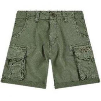 Alpha Industries Crew Regular Fit Cargo Shorts - Vintage Green, Size 32