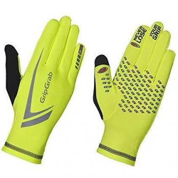 GripGrab Guantes de Running de Invierno Expert Winter Térmicos Touchscreen Alta Visibilidad Transpirables Hombre Mujer, Unisex-Adult, Verde,Negro, L