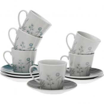Set de 6 tazas de té con plato Versa Nomma