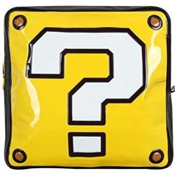 Bioworld Mochila para Nintendo Super Mario Bros. con forma de caja de interrogación, color negro