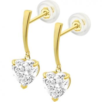 Pendientes Corazón Time Road HIN00278 Oro Mujer