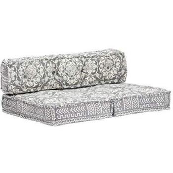 SengentoStyle Palletbankkussen stof patchwork grijs