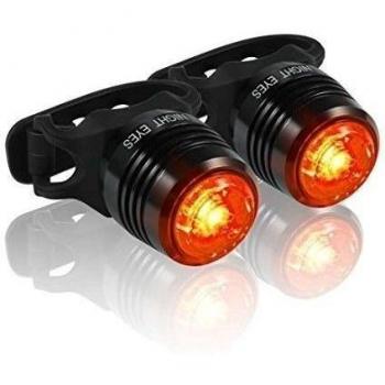 funsport Light- - USB Batería Piloto Trasero, Luz Trasera de Bicicleta de carretera para bicicleta de montaña de aluminio 2-For-1 Deal - se adapta a todas las bicicletas, casco o mochila, carrito de bebé, niños, mejor luz trasera de bicicleta par