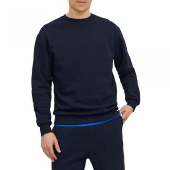 Jack & Jones Jjebradley Men's Crewneck Sweatshirt - Dark Blue Relaxed Fit