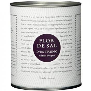 Flor de Sal d'Es Trenc - Flor de Sal con Olivas Negras de Kalamata - 150 gramos