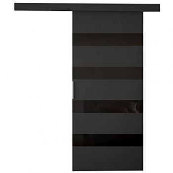 Puerta Corredera Melanie 80 V con Frentes de Vidrio Lacobel y Manijas de Aluminio Sólido