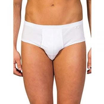 ZD ZERO DEFECTS Calzoncilllo/Slip Abierto Hombre- Hilo de Escocia Color Blanco - Talla 48