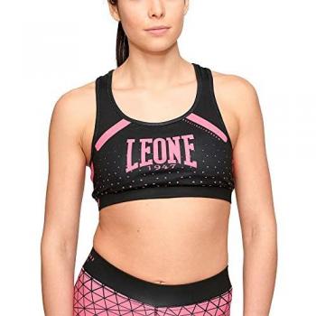 Sujetador Deportivo Leone 1947 Tech Negro Rosa - Talla S para Mujer