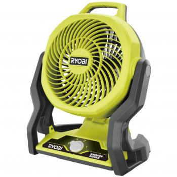 Ventilador Silencioso Portátil 18V ONE+ Ryobi RF18-0 - 3 Velocidades, Flujómetro Direccionable, Uso Interno y Externo