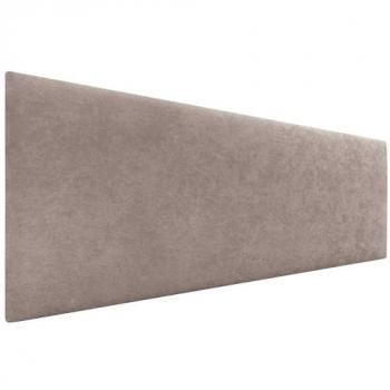 Cabecero Tapizado de Polipiel o Tela AQUALINE Liso 135x50cm para Camas 120/135/140 - Color Tierra