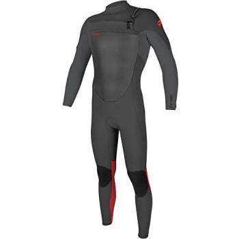 O'Neill Epic 4/3mm Youth Wetsuit con Cremallera Pectoral, Manga Larga, Cuello Doble Super Seal, Color Graphite Smoke Red, Talla 10Y