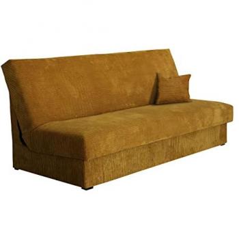 Sofá-cama Columbus 119 con caja de ropa de cama, 175x80x80cm, tapizado en Mini Cord